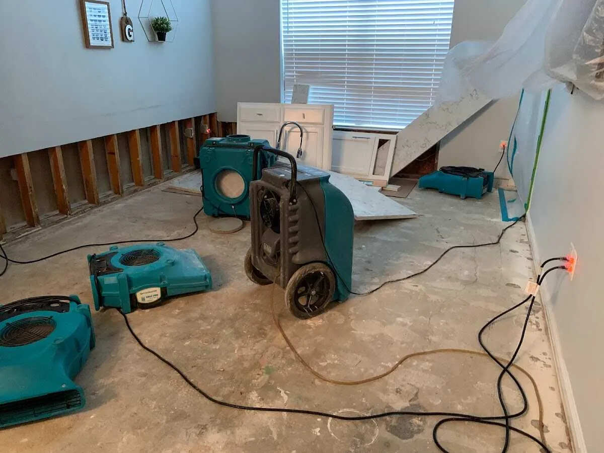 Dehumidifier in flood-cut room for Water Extraction & Removal in Whitefish Bay
